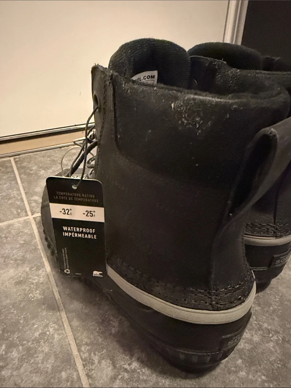 ❗️BN❗️Sorel Black Lace-Up Waterproof Snow Boots - Picture 2 of 6
